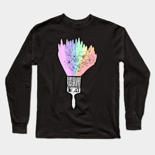 Rainbow Painted Tattoo Long Sleeve T-Shirt